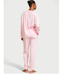 Пижама Cotton Long Pajama Set Heather Pink Petal