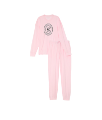 Пижама Cotton Long Pajama Set Heather Pink Petal