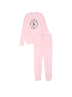 Пижама Cotton Long Pajama Set Heather Pink Petal