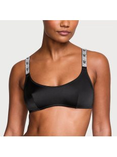 Бюстгальтер Shine Strap Scoop Bralette Black