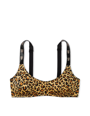 Бюстгальтер Shine Strap Scoop Bralette Leopard