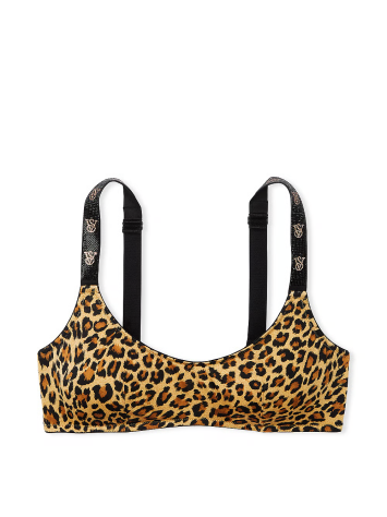 Бюстгальтер Shine Strap Scoop Bralette Leopard