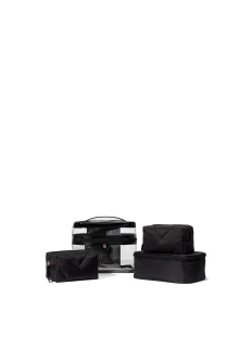 4 в 1 набор косметичек 4-Piece Makeup Bag Black NEW