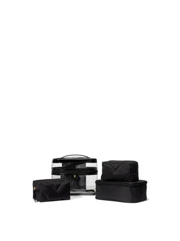 4 в 1 набір косметичок 4-Piece Makeup Bag Black NEW