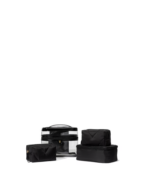 4 в 1 набір косметичок 4-Piece Makeup Bag Black NEW