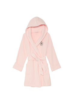 Халат Terry Hooded Short Robe Pink