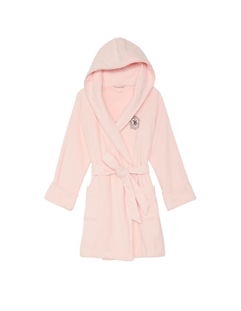 Халат Terry Hooded Short Robe Pink