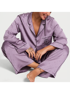 Піжама Satin Long Pajama Set Frozen Plum