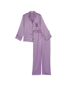 Пижама Satin Long Pajama Set Frozen Plum