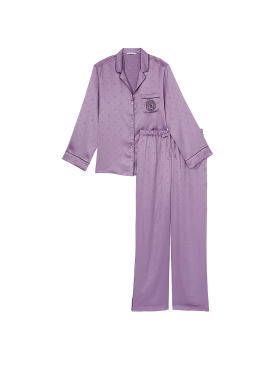 Піжама Satin Long Pajama Set Frozen Plum