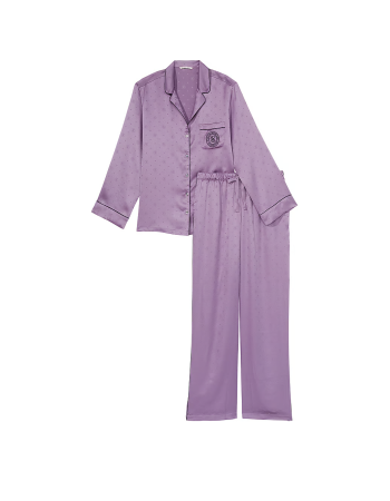 Піжама Satin Long Pajama Set Frozen Plum