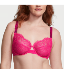 Бюстгальтер The Fabulous by Victoria's Secret Full-Cup Shine Strap Lace Bra Hot Pink