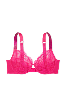 Бюстгальтер The Fabulous by Victoria's Secret Full-Cup Shine Strap Lace Bra Hot Pink