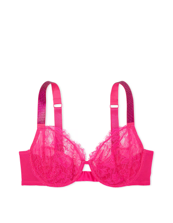 Бюстгальтер The Fabulous by Victoria's Secret Full-Cup Shine Strap Lace Bra Hot Pink