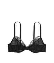 Бюстгальтер Shine Strappy Unlined Lace Low-Cut Demi Bra Black