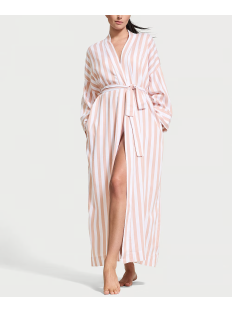 Халат Modal-Cotton Long Robe Toasted Sugar Stripes