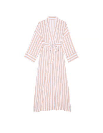 Халат Modal-Cotton Long Robe Toasted Sugar Stripes