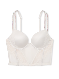 Бюстье Double Shine Strap Push-Up Corset Top Coconut White