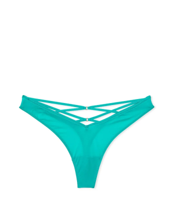 Трусики Strappy Back High-Leg Thong Panty Aqua Sea