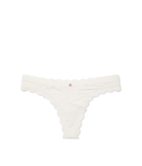 Трусики Lace-Trim Thong Panty Coconut White