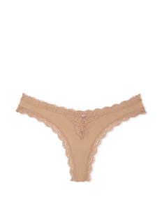 Трусики Lace-Trim Thong Panty Praline