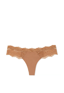 Трусики Dream Angels Lace-Trim Thong Panty Toffee