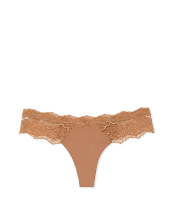 Трусики Dream Angels Lace-Trim Thong Panty Toffee