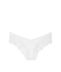 Трусики Rose Lace-Trim High-Leg Cheeky Panty White