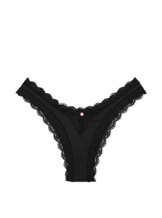 Трусики Lace-Trim Brazilian Panty Black