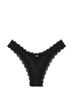 Трусики Lace-Trim Brazilian Panty Black