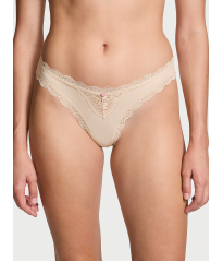 Трусики Lace-Trim Thong Panty Marzipan