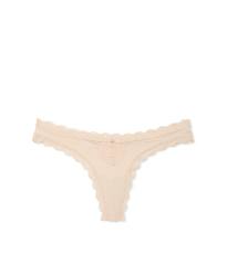 Трусики Lace-Trim Thong Panty Marzipan