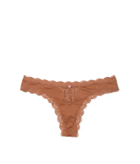 Трусики Lace-Trim Thong Panty Caramel