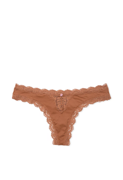 Трусики Lace-Trim Thong Panty Caramel