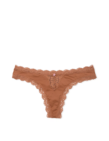 Трусики Lace-Trim Thong Panty Caramel