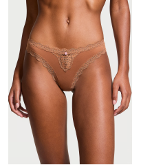 Трусики Lace-Trim Thong Panty Caramel