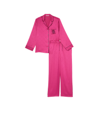 Піжама Satin Long Pajama Set Luscious Rose