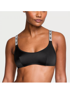 Комплект белья Shine Strap Scoop Bralette Set Black