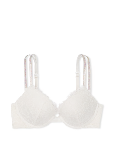 Бюстгальтер Double Shine Strap Lace Push-Up Bra Coconut White