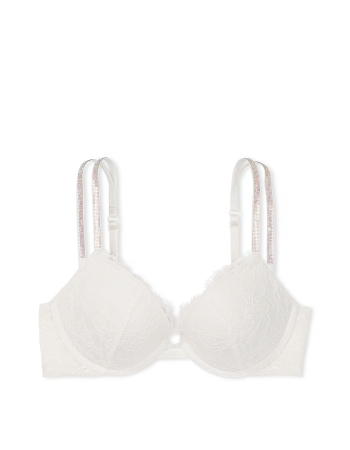 Бюстгальтер Double Shine Strap Lace Push-Up Bra Coconut White