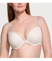 Бюстгальтер Double Shine Strap Lace Push-Up Bra Coconut White