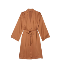 Сатиновий халат Satin Midi Robe Caramel