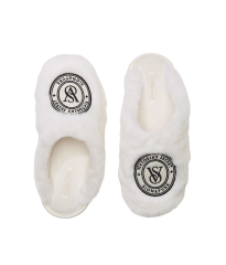 Капці Closed-Toe Faux Fur Slippers White