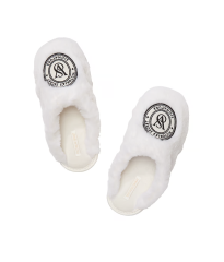 Капці Closed-Toe Faux Fur Slippers White