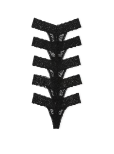 Набір трусиків 5-Pack Lace Thong Panties Black