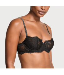 Комплект білизни Wicked Twinkle Strap Unlined Lace Balconette Bra Set Black