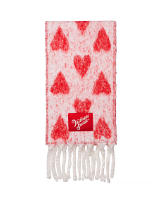 Теплый шарф Victoria's Secret Scarf Red Hearts