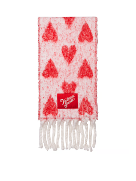 Теплый шарф Victoria's Secret Scarf Red Hearts