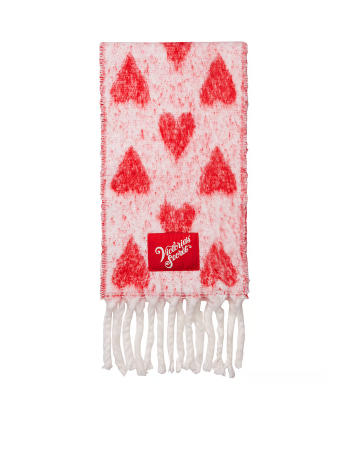 Теплий шарф Victoria's Secret Scarf Red Hearts