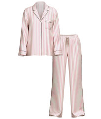 Піжама The Satin Long PJ Set Victoria's Secret Angel Pink Stripe